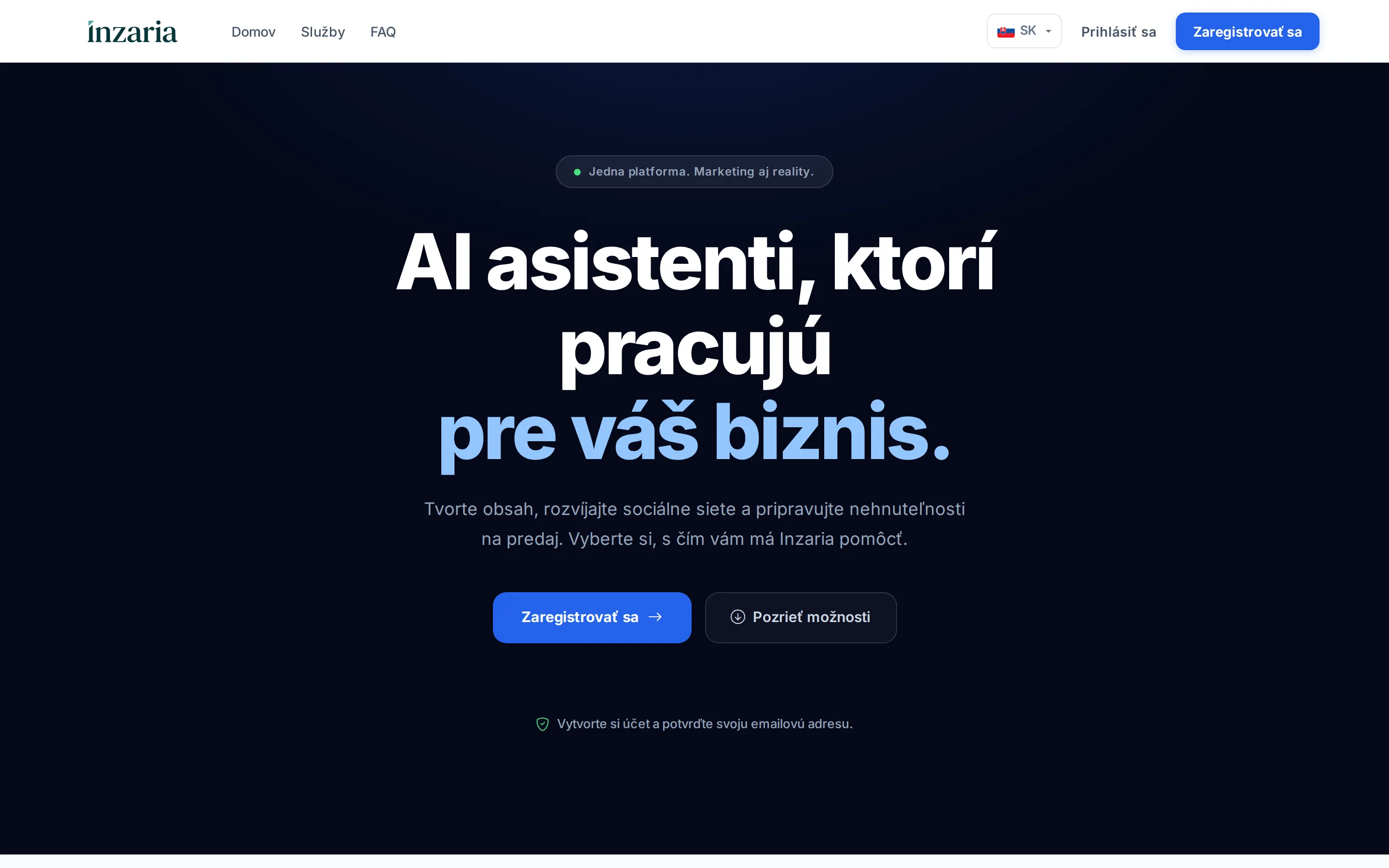 Úvodná stránka Inzaria.com